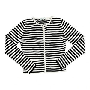 Iris von Arnim Brown Pink Striped Cashmere Cardigan S